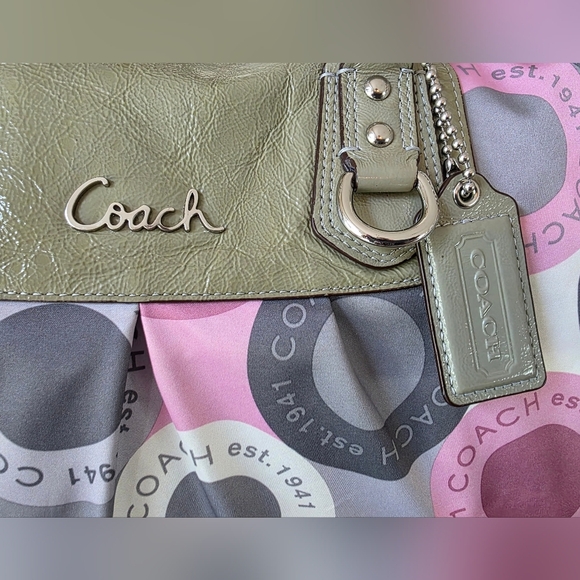Coach Ashley Snaphead Carryall Satchel/Shoulder Bag In Pinks And Greys - Picture 2 of 12